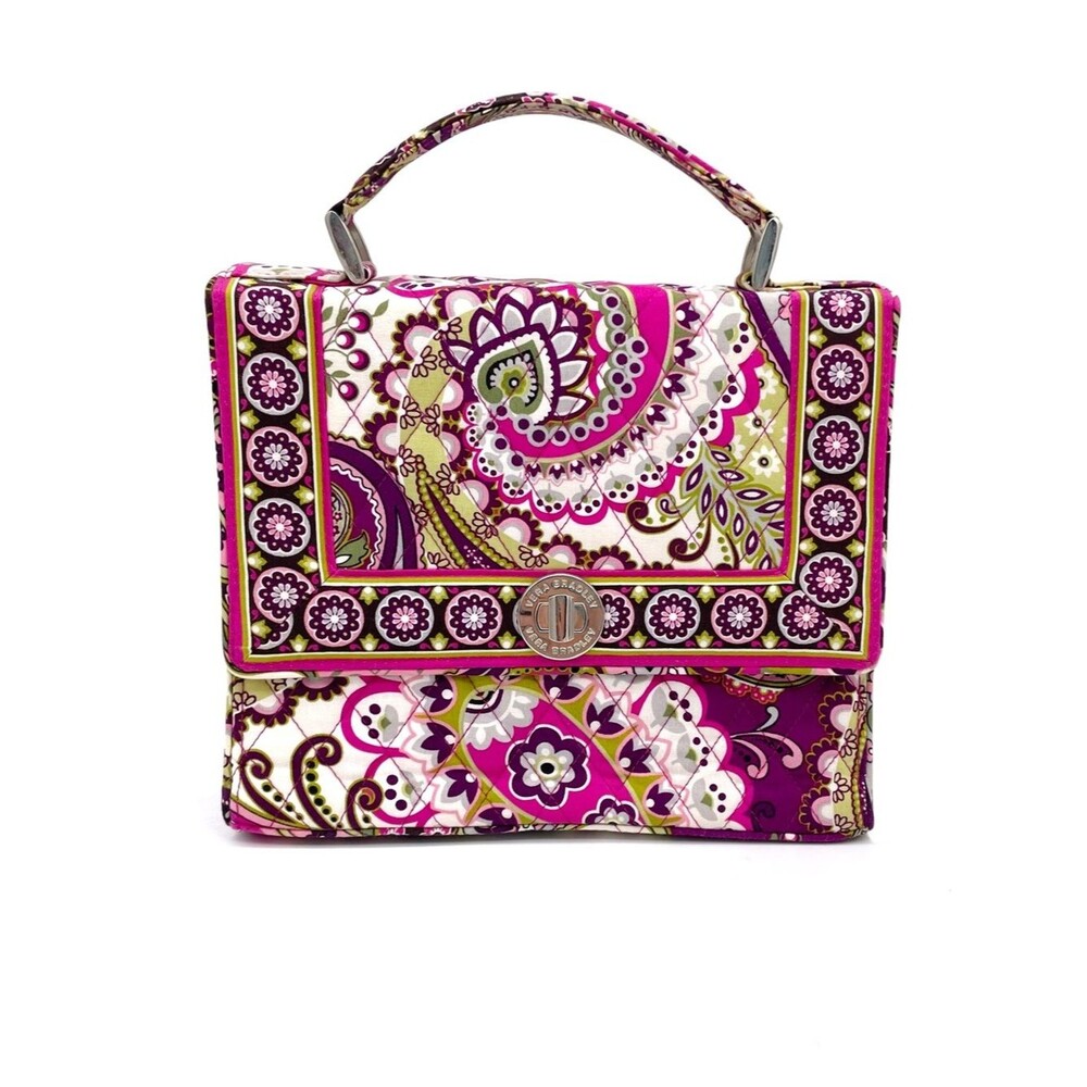 Vera Bradley Julia Crossbody Very Berry Paisley Pink Purple Quilted Retired Bag